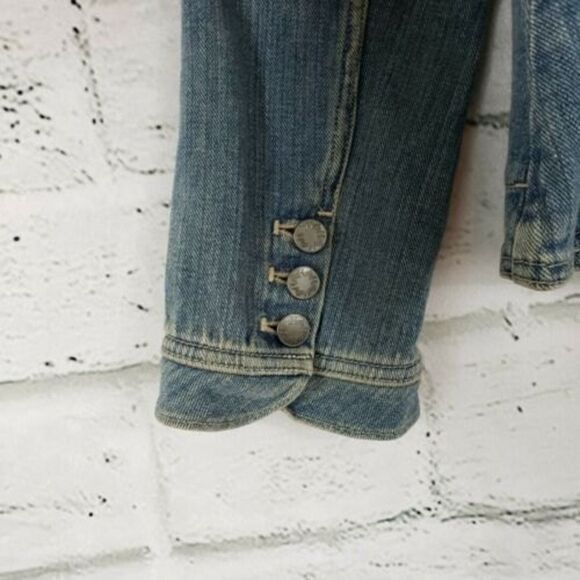 J Jill Denim Jacket button up long sleeve size small cotton - Picture 4 of 7